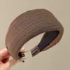 Diadema retro de corona alta para mujer, simple y elegante, diadema de ala ancha que no estrangula el cabello, accesorio para el cabello de moda estilo coreano