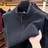 Chaleco sin mangas con cuello alto para hombre de otoño e invierno, chaleco cálido para papá, chaleco forrado de polar para hombre