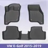 Adecuado para Vw E-Golf 2015-2019 Tapetes de Piso de TPE Material 3D para Todo Clima Tapete de Cajuela Tapete de Respaldo