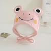 Gorro de Bebé Primavera y Otoño Rana Linda Niño y Niña Gorro con Protección para Orejas de Bebé Algodón Puro Cortavientos Protección para Bebé Recién Nacido Fontanela Xiaoyue Cero