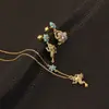 Qingdao joias para comércio exterior conjunto de brincos de sapo e colar estilo ins fresco e doce moda para o dia a dia versátil