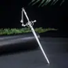 Horquilla con colgante de espada china, accesorio para el pelo sencillo, de metal duro, para la parte trasera de la cabeza, ideal para celebridades cibernéticas, horquilla clásica.
