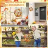 Amazon Decoración Hogareña de Otoño y Acción de Gracias Guirnalda de Bienvenida con Hoja de Arce y Calabaza de Otoño Letrero de Madera Decoración Creativa