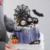 2025 Halloween Decoración Divertida de Pastel Fantasma Diablo Adorno Gato Negro Murciélago Telaraña Vacaciones Disfraz Tarjeta