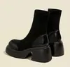 Botas de Mujer Tendencia Otoño/Invierno 2026 Caña Elástica Tacón Grueso Puntera Patchwork Estilo Uso Diario Trayecto Fotografía Botas Largas