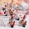 Venta Caliente Transfronteriza Adornos de Muñeco de Papá Noel de Pie Trineo Papá Noel Decoración de Regalo para Ventana de Centro Comercial