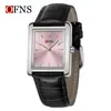 Reloj Cuadrado Retro Oufani de Cuarzo Correa Simple Versátil Reloj Literario para Estudiantes Sin Segundero Delgado para Mujer