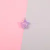 Color Caramelo Color Gelatina Transparente Corazón de Cinco Puntas Estrella de Cinco Puntas Luna Colgante DIY Accesorios Lindos Accesorios para Llaveros de Paisajismo