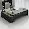 Mesa executiva moderna minimalista, adequada para chefes de empresa, presidentes, gerentes e uso individual, também ideal para escritórios domésticos e salas de estudo