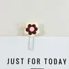 Lindo Flor PVC Caucho Suave Clip de Papel Creativo Dibujos Animados Marcador Broche Estudiante Oficina Papelería Decoración Colorida