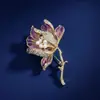 Broche Flor de Begônia de Luxo, Fivela de Cintura de Alto Padrão Nicho, Corsage de Estilo Antigo, Alfinete Antiderrapante para Roupas