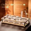 Copos de Cristal Criativos de Alta Qualidade Estilo Chinês para Uso Doméstico, Copinhos Premium de Luxo Leve, Conjunto para Servir Vinho