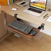 Bandeja de Teclado Balcão de Dormitório Rack de Armazenamento de Gaveta Sem Perfuração Mesa de Computador de Escritório Rack Deslizante Rack de Armazenamento de Mouse