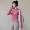 Top de manga larga de secado rápido para fitness, chaqueta de punto con cremallera para yoga y running, ropa deportiva elástica y cómoda para entrenamiento diario