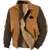 Otoño e Invierno Explosiones Transfronterizo Chaqueta de Solapa Gruesa con Forro Polar para Hombre Abrigo Casual Moderno para Exterior Ropa de Algodón