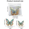 PY3025 Adhesivo de pared con diseño de mariposa y flores 3D de Phnom Penh, degradado rosa y azul, para sala de estar, dormitorio, decoración sencilla para el hogar