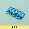 Pacote com 10 Correntes de Porta Chaveiro com Pintura Colorida Fivela de Cachorro Joias de Metal Acessórios DIY Chaveiro Giratório em Forma de U Ponto