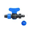 16 válvulas de desvio, uma palavra, fábrica em estoque, tubo de irrigação por gotejamento com válvula de plástico, conector de tubo de irrigação por gotejamento micro spray, interruptor pp