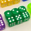 Dados Coloridos Transparentes de Cristal Dados Acrílicos 14/16mm Bar Ktv Dados Plásticos Jogo de Tabuleiro Acessórios de Mahjong