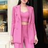 Traje de Moda Primavera 2021 para Mujer Traje de Oficina para Viajar Chaqueta Correa Interior Pequeña Pantalones Versátiles Traje de Tres Piezas Mujer