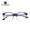 Lentes de madera para miopía STUDIOMUKU, montura redonda, lentes adelgazantes para cara grande, montura de gafas MUKU15029