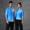 Camiseta de manga larga para bádminton de Otoño e Invierno, uniforme para hombre y mujer, camiseta de equipo de secado rápido, traje de uniforme de tenis de mesa para niños, impresión