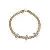 Pulsera Serie Broche de Circonita Moda Lujo Ligero Versátil Gama Alta Exquisito Diseño Simple Joyería de Mano Al por Mayor