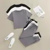 Pijamas de mujer rusos y europeos, otoño e invierno, terciopelo alemán, cuello redondo, camiseta de manga corta, pantalones largos, conjunto de seis piezas para casa