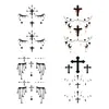 Tatuajes Temporales Cruzados de Halloween Transfronterizos Estilo Oscuro Manchados de Sangre Impermeables Accesorios de Maquillaje de Fiesta de Terror Atmósfera Realista