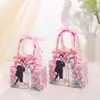 Caja de Dulces para Boda 2026 Nuevo Modelo Xiaohongshu Más Vendido Ilustración Pintada a Mano Caja de Regalo de Dulces para Boda Caja de Dulces para Recuerdos de Boda