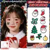 Pegatinas de Tatuajes Coloridas Navideñas para Niños, Pegatinas Lindas para la Cara, Aspecto de Alta Calidad, No Tóxicas, Fáciles de Limpiar, Pegatinas de Dibujos Animados de Alta Gama con Atmósfera