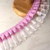 Accesorios de Encaje Plisado de Encaje a Cuadros al por Mayor Materiales de Decoración para Ropa con Bordes de Faldas Lolita Bordes de Cortinas