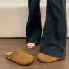 Mules de otoño para mujer de punta cerrada para exteriores, estilo de nicho, sin cordones, suela gruesa, nuevo estilo francés perezoso tipo Birkenstock 2026