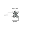 Plata de Ley S925 Plata Tailandesa Soporte de Flor de Doble Cara Accesorios de Tapa de Flor Material para Pulsera de Cristal con Cuentas Hecha a Mano DIY Joyería
