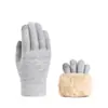 Luvas de dupla camada novas transfronteiriças com forro de fleece, espessadas, jacquard de fleece ártico, luvas quentes de inverno para ciclismo e esqui