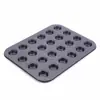 Fábrica de Origen Molde de Acero al Carbono Engrosado Antiadherente Molde para Pastel Utensilios para Hornear Multifuncionales 6 Hoyos 12 Hoyos 24 Hoyos Bandeja para Hornear