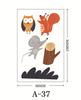 Pegatinas de Tatuajes de Dibujos Animados Ecológicas para Niños, Animales Flores y Florales Imágenes Pequeñas, Pegatinas Coloridas Temporales Fáciles de Lavar Disponibles en Stock