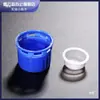 Botella Cuadrada de Plástico con Tapa Azul, Botella de Plástico con Tapa Antirrobo y Tapa Interior, Botella para Muestras de Laboratorio con Tapa Azul de Plástico PE Botella Cuadrada
