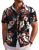 Camisa Casual de Moda Hawaiana de Estilo Nuevo para Hombre, Transfronteriza Europea y Americana, Impresión Digital 3D, Manga Corta, Fábrica de Origen