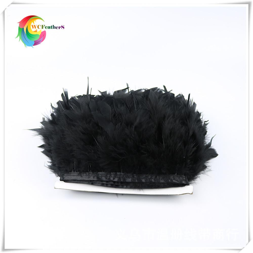 2 black chandelle turkey feath