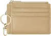 Amazon Porta Tarjetas Ultra Delgado con Llavero, Cremallera Multifuncional, Porta Tarjetas de una Pieza, Cartera Portátil para Mujer con Múltiples Ranuras para Tarjetas