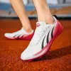 Zapatillas de clavos de atletismo profesionales para estudiantes de secundaria varones, zapatillas de clavos para estudiantes de secundaria mujeres para entrenamiento de carrera de larga distancia, zapatillas de salto de longitud, zapatillas de clavos para pruebas físicas de carrera