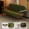 Sofá de Cuero Retro Madera Maciza Cuero con Cera de Aceite Sala de Estar Apartamento Pequeño Hotel B&B Estilo Vintage Espacio Pequeño Sofá Pequeño Sillón