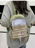 Mochila Pequena de Cor Contrastante Estilo Coreano para Mulheres, Mochila Leve de Montanhismo, Mochila Fitness para Caminhada, Mochila Escolar Pequena para Esportes de Caminhada e Ciclismo