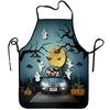 Delantal de Halloween de moda de comercio electrónico transfronterizo Delantal de Halloween de sarga sin mangas con impresión digital 2 personalizado