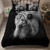 Juego de funda nórdica con estampado digital de tigre león adecuado para decoración de dormitorio de niños niñas adultos