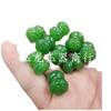 Jaspe de Taiwán doble Loto Jade cuentas sueltas verde espinaca verde y pezuña Loto pulsera accesorios de joyería cuentas al por mayor