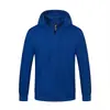 Camisa Delgada de Otoño Nueva Camiseta con Sudadera Estampada Logo Color Sólido Cremallera con Capucha Cárdigan Ropa de Trabajo Catering Trabajo