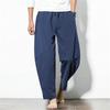 Dongquan Roupa Masculina Kutcho Guofeng Estilo Tang Calças Casuais Soltas de Algodão e Linho para Homem Calças de Verão Estilo Chinês