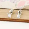 Brincos de Tarraxa Luochen Crown Diamond Estilo Europeu e Americano Luxo Acessível Elegante de Ponta Design de Nicho Brincos Versáteis Exquisitos Brincos